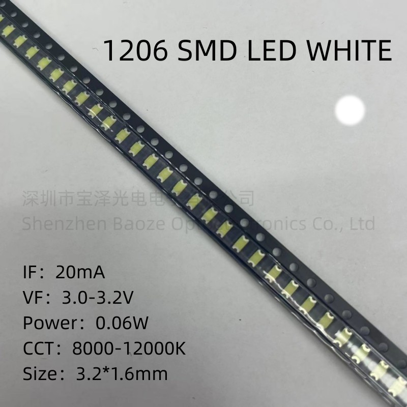 Actinic Blue Led - 1206 SMD LED czerwony żółty zielony