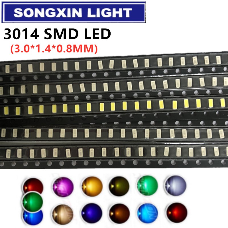 Actinic Blue Led - 100 sztuk nowy 3014 0.1W 3.0*1.4
