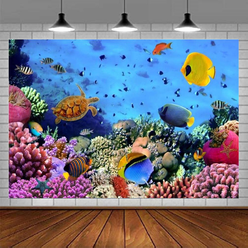 Aquarium Marine World - Podwodny świat morskiego dna – tło