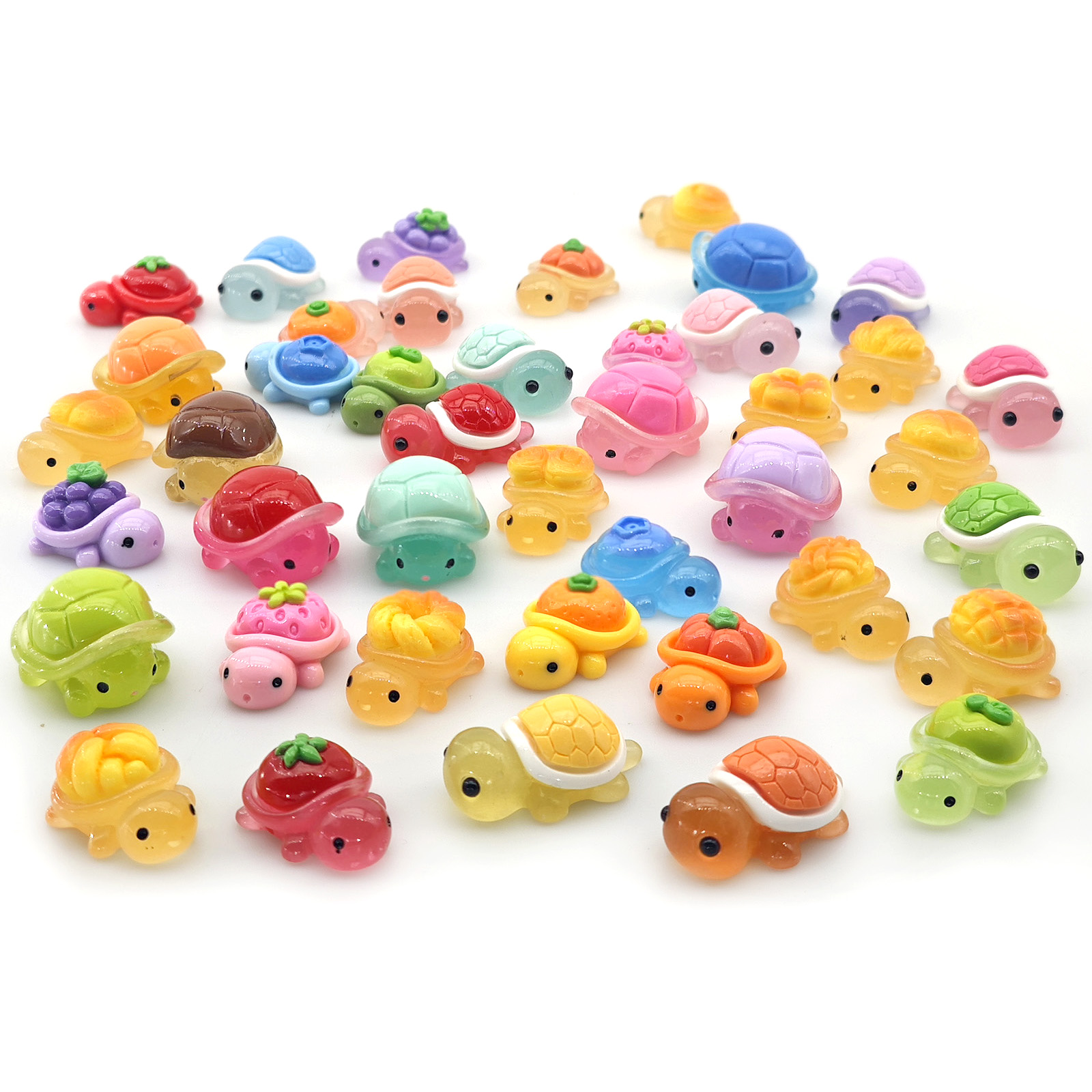 Marine Aquarium Decorations - Mini Żółwie z Żywicy Oceanicznej, Małe