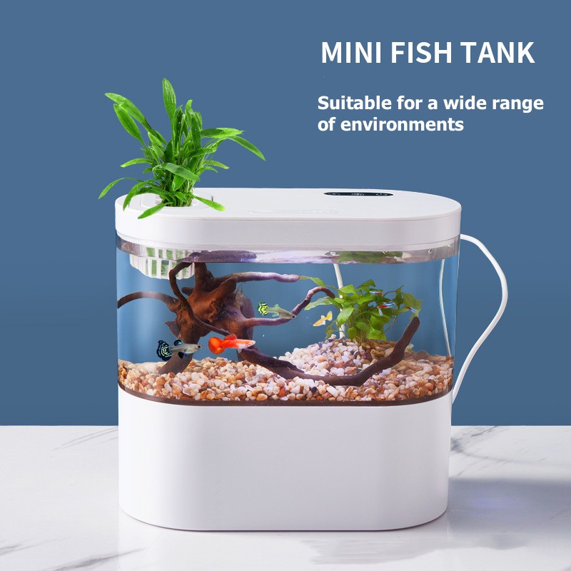 Marine Aquarium Water Change - Mini Akwarium Biurkowe z Systemem Filtracji