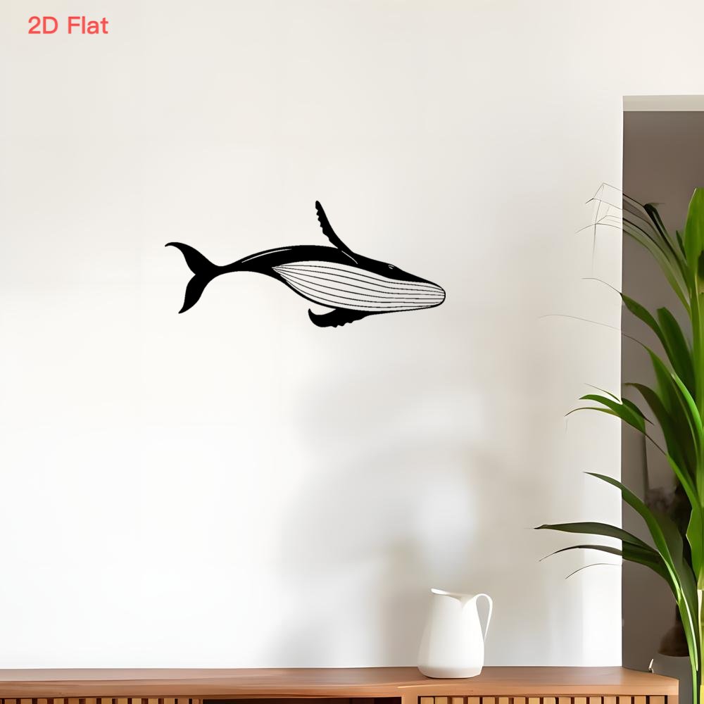 Marine Aquarium Decorations - Metalowa dekoracja ścienna z motywem wielkich
