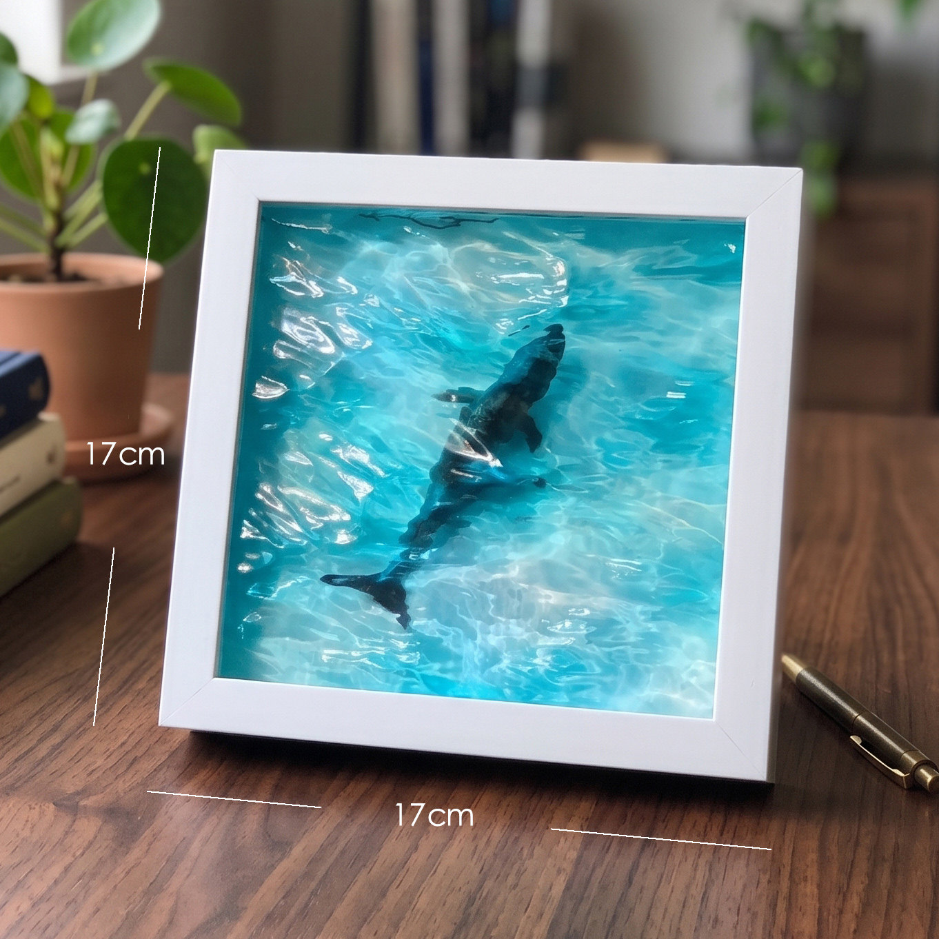 Marine Aquarium Decorations - Rzeźba wieloryba z żywicy 3D, ozdoba