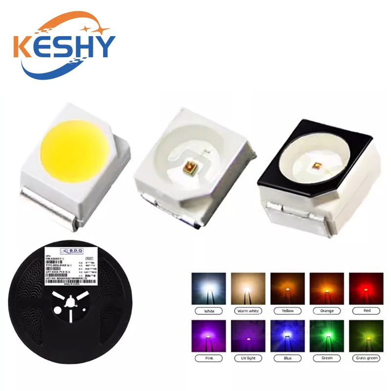 Actinic Blue Led - 100szt/lot SMD LED Diody 3528 1210