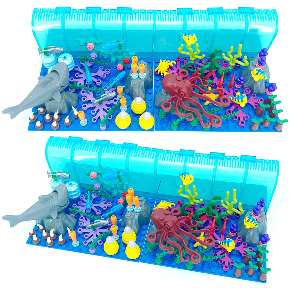 Aquarium Marine World - Kompatybilny z klockami LEGO Aquarium Scene