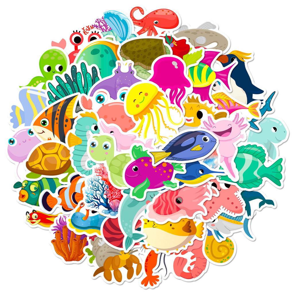50 szt. Naklejek z motywem życ – Marine Aquarium Decorations recenzja i cena
