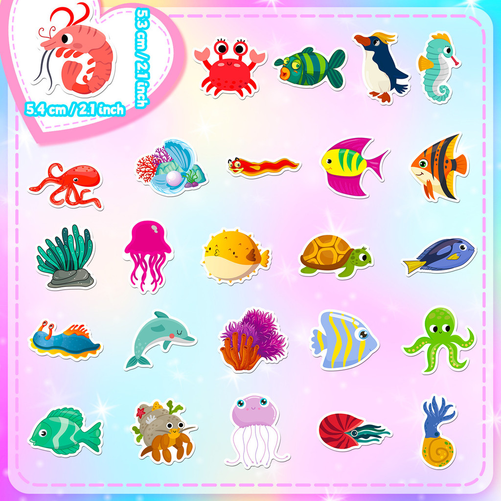 50 szt. Naklejek z motywem życ – Marine Aquarium Decorations recenzja i cena