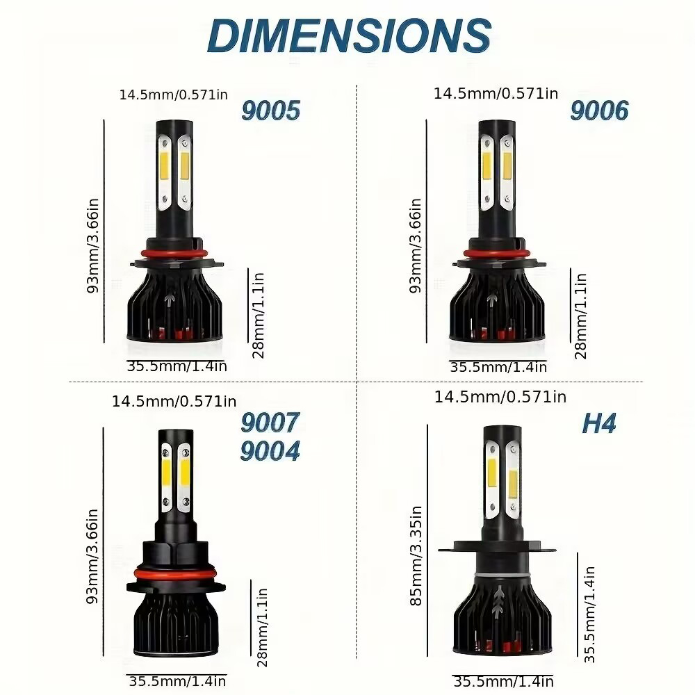 2szt Nowe 4-stronne 9005/HB3 9 – Actinic Blue Led recenzja i cena